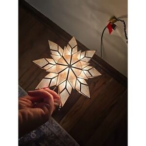 Vtg Santa's World Electrified Fancy Treetop Christmas Tree Topper Star Works!